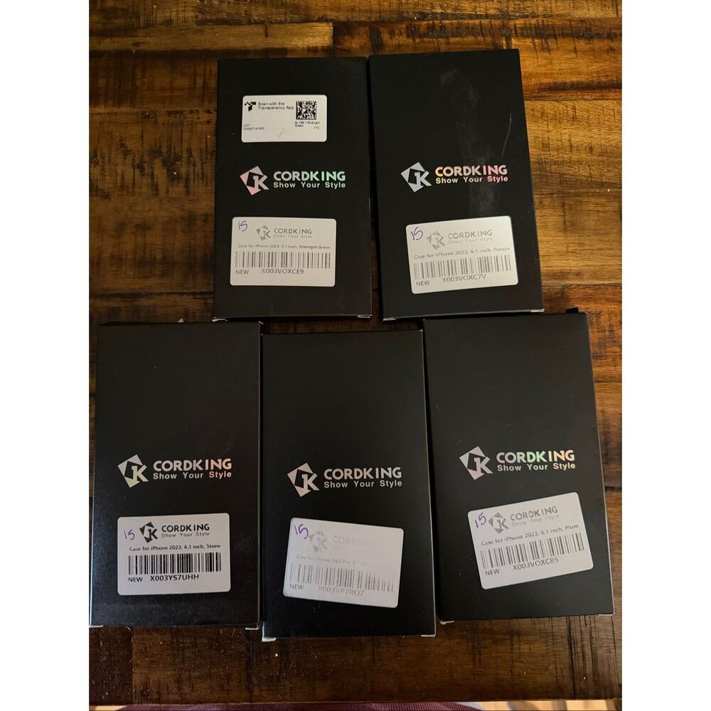 Cordking iPhone 15 Case Lot Of 5 New Purple Stone Plum Pink Green